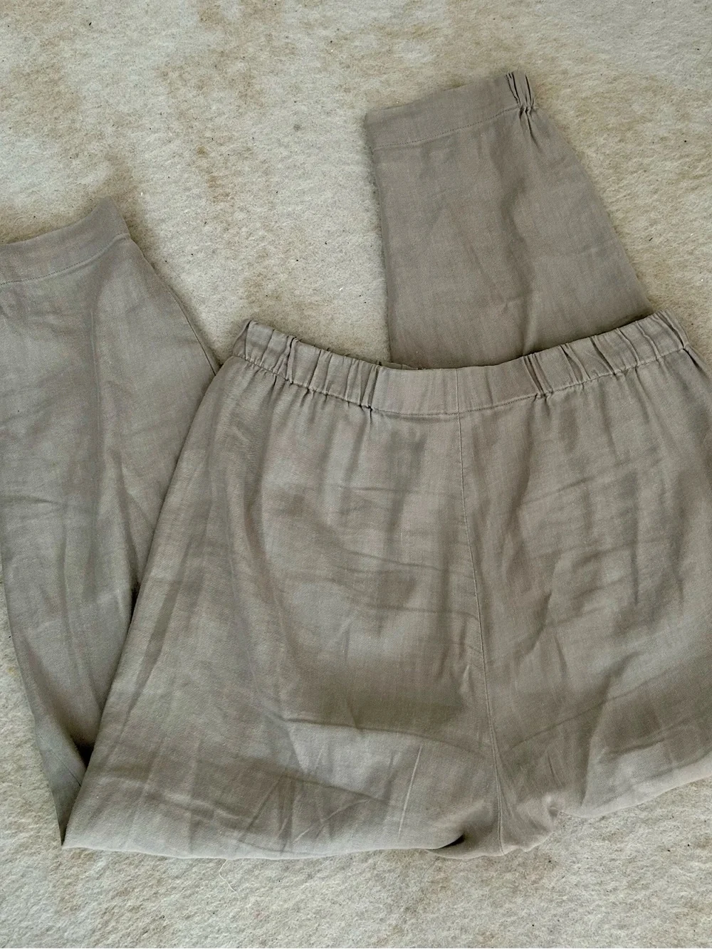 Relaxed Fit women’s linen blend Aritzia Babaton pants Khaki M